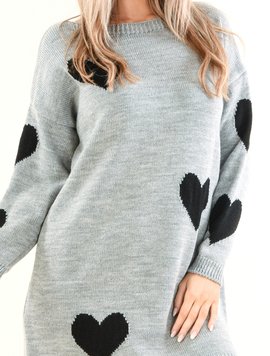 Rochie Dama MiniHearts Gri